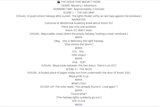 write creative scripts for videos, skits, and short stories