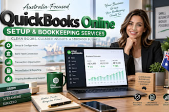 set up australia quickbooks online and bookkeeping for growing businesses