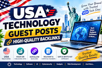 publish technology guest posts on USA websites with high quality backlinks