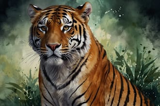 create watercolor and digital illustrations