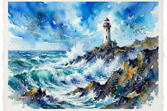 paint original watercolor landscape painting