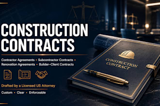 draft custom builder to client construction contract agreements