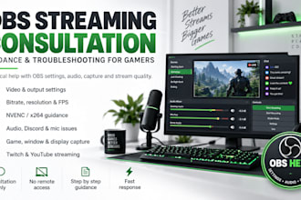 setup and troubleshoot obs for gaming and livestreaming