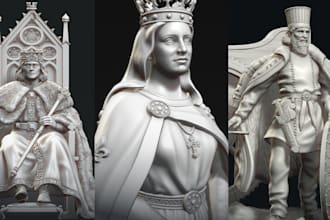 sculpt highly detailed historical statues for 3d printing