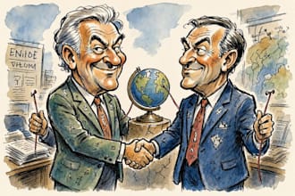 draw political cartoon and caricature