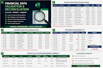 validate and reconcile financial data in excel