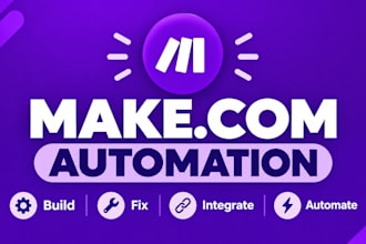 build and fix make com automation flows and make agents