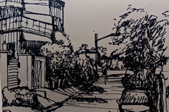 hand draw your cherished memories in pen and ink