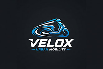 design a fast and dynamic scooter logo for your brand