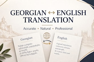 provide accurate georgian to english and english to georgian translation