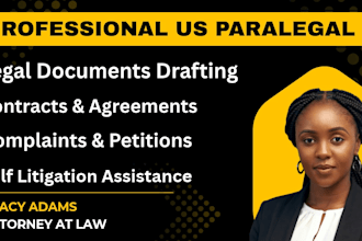 provide paralegal services, draft US legal documents