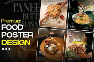 design a premium restaurant food poster or advertisement