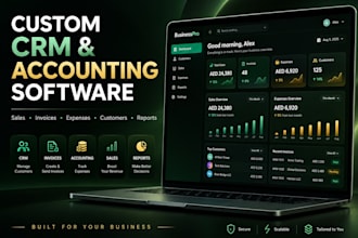 develop custom CRM accounting and sales software for your business