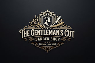 design a stylish and professional barber shop logo