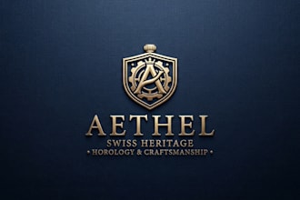 design a luxurious and timeless watch logo for your brand