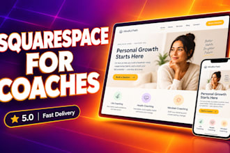 squarespace website design coaching website life coach health coach website