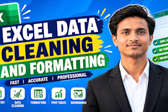clean, merge, format and validate excel or CSV data