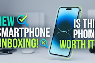 design modern tech and product unboxing youtube thumbnails