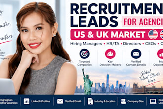 find hiring managers and verified leads for US and UK recruitment agencies