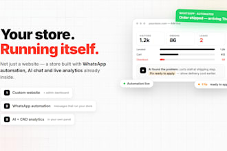 build an ecommerce website with ai cart recovery and whatsapp automation