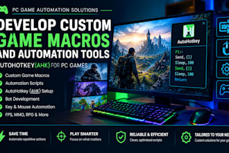 develop custom game macros and automation tools, autohotkey for pc games
