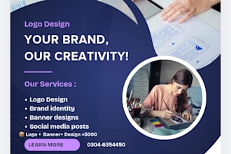 design instagram post banner and logo for boutique and brand