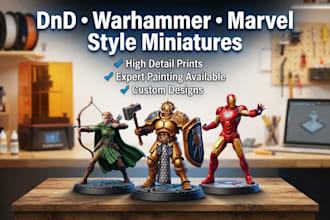 sculpt 3d model dnd marvel miniature warhammer table top figurine 3d printing
