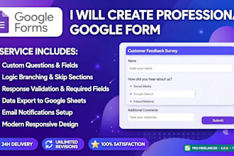 create professional google forms with logic and payment