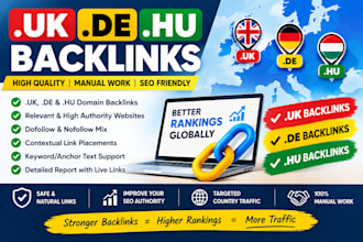 do uk de hu united kingdom germany hungary backlinks SEO