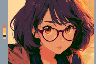 draw custom anime portrait or avatar from your photo