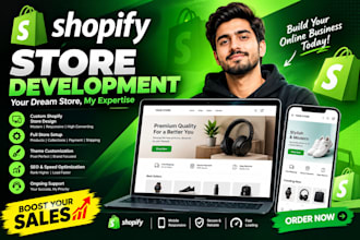 build shopify store, shopify,shopify website design