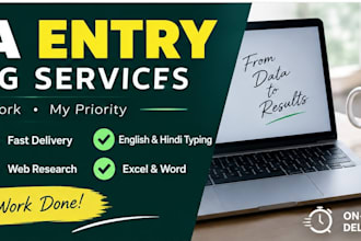 accurate data entry and typing work