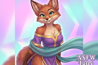 draw custom nsfw furry art and fursona