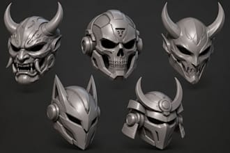 sculpt custom 3d mask 3d helmet cosplay mask helmet for 3d printing