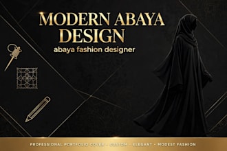 design luxury abaya flat sketch fashion illustration and tech pack