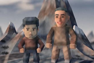 create a 2d low poly model