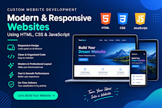 create a modern responsive website