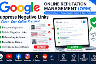 do online reputation management,orm, services to suppress negative links