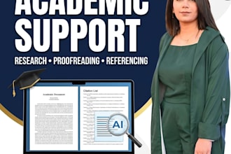 provide academic research support, referencing and formatting