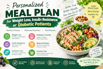 give you a meal plan for weight loss, insulin resistance, or diabetic patients