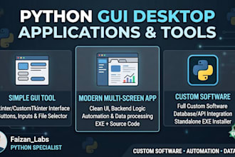 build custom python gui desktop applications and tools