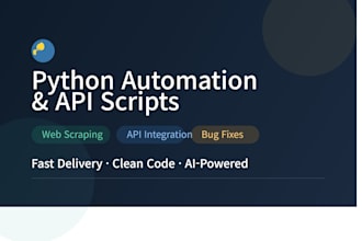 write python scripts for web scraping and api automation