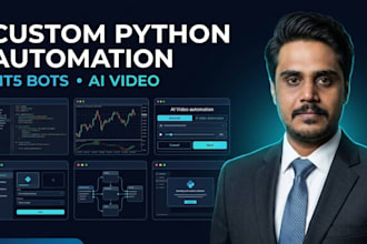 build custom python scripts mt5 trading bots and video automation bots