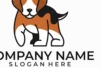 create a professional dog care and pet service logo design