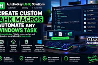 create custom ahk macros, autohotkey and automate any windows task