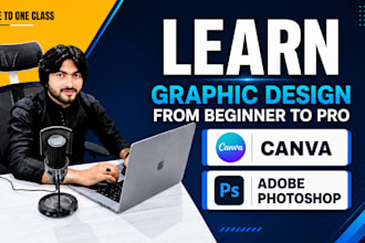 be your canva tutor and photoshop tutor on google meet or zoom