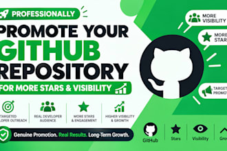promote your github repository to increase visibility and reach developers