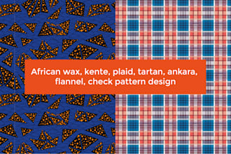 do african wax, kente, plaid, tartan, ankara, flannel, check pattern design