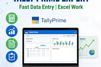 do tally prime data entry accounting and excel work