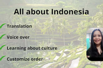 do whatever related to indonesian